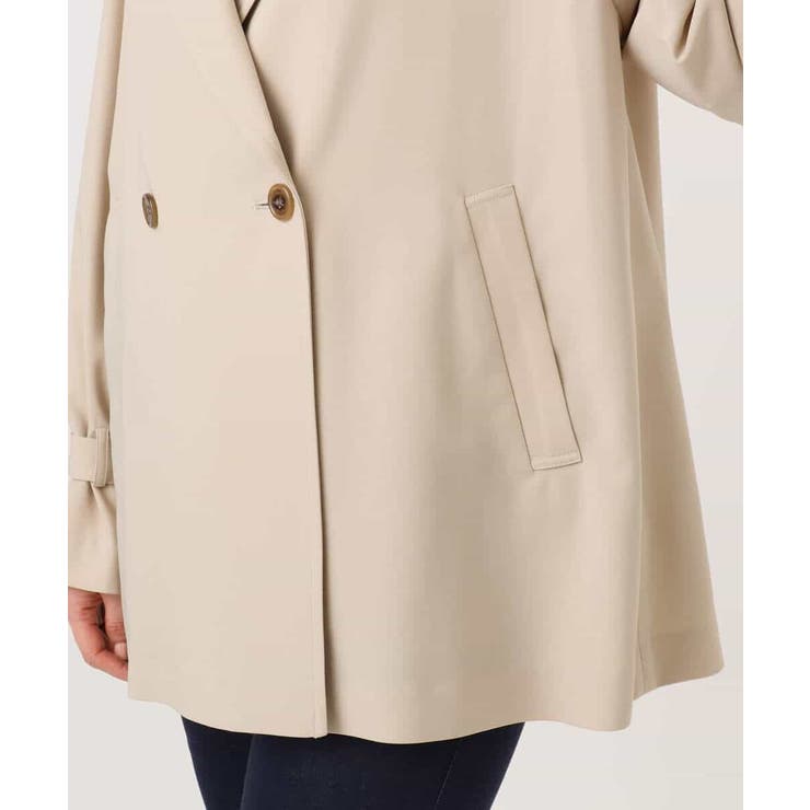 ショート丈ツイルトレンチコート/洗える/WEB限定サイズあり | OFUON | 詳細画像25 