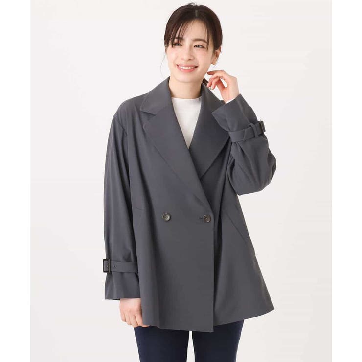 ショート丈ツイルトレンチコート/洗える/WEB限定サイズあり | OFUON | 詳細画像30 