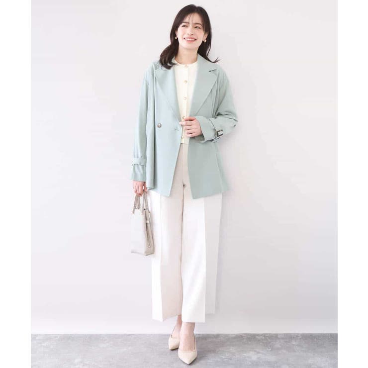 ショート丈ツイルトレンチコート/洗える/WEB限定サイズあり | OFUON | 詳細画像4 