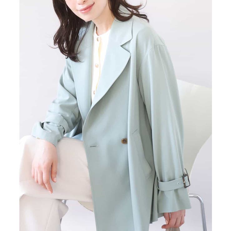 ミント | ショート丈ツイルトレンチコート/洗える/WEB限定サイズあり | OFUON