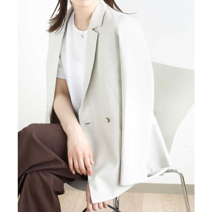 ダブルブレストジャケット/洗える/WEB限定サイズあり | OFUON | 詳細画像1 