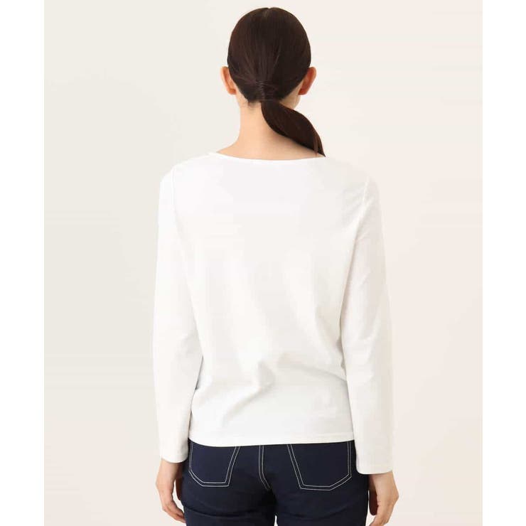 ハートネックコットンカットソー/洗える/WEB限定サイズあり | OFUON | 詳細画像25 