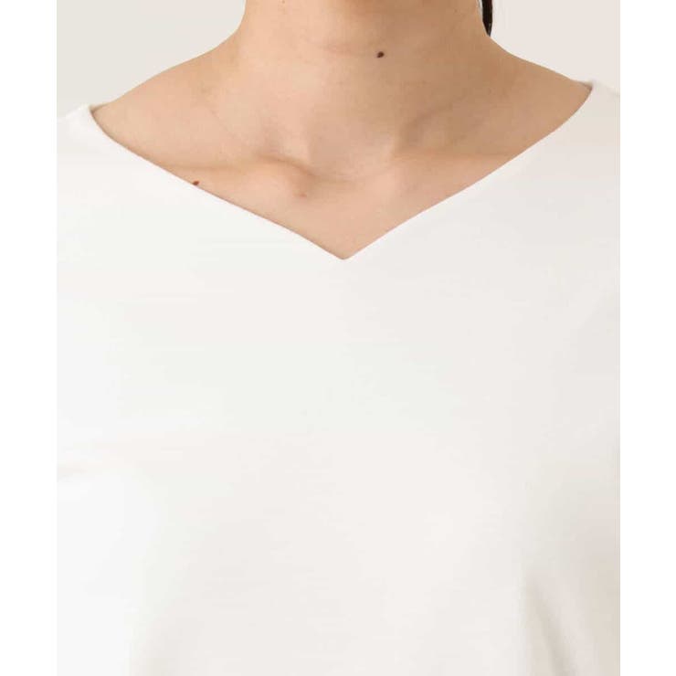 ハートネックコットンカットソー/洗える/WEB限定サイズあり | OFUON | 詳細画像26 