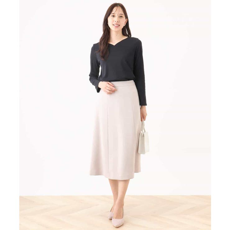 ハートネックコットンカットソー/洗える/WEB限定サイズあり | OFUON | 詳細画像3 