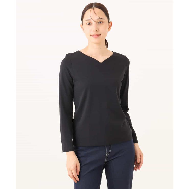 ハートネックコットンカットソー/洗える/WEB限定サイズあり | OFUON | 詳細画像30 