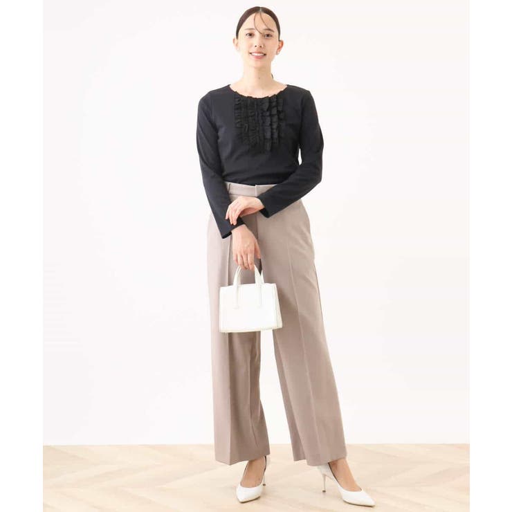 ミニフリルディティールコットンカットソー/洗える/WEB限定サイズあり | OFUON | 詳細画像11 