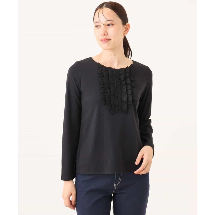 ミニフリルディティールコットンカットソー/洗える/WEB限定サイズあり | OFUON | 詳細画像15 