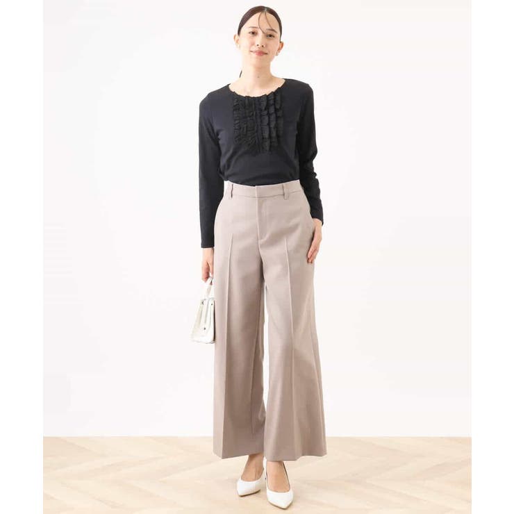 ミニフリルディティールコットンカットソー/洗える/WEB限定サイズあり | OFUON | 詳細画像9 