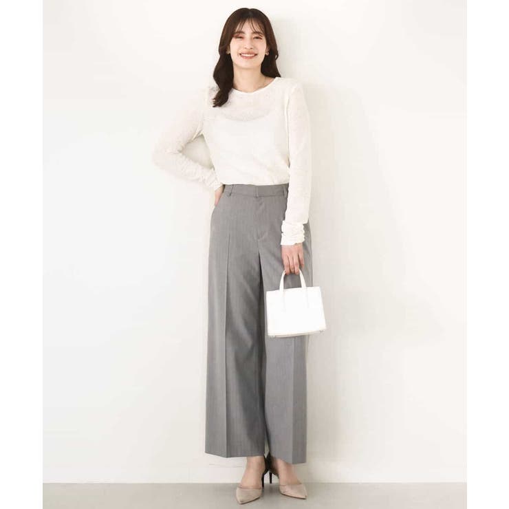 シャーリングデザインレースカットソー/洗える/WEB限定サイズあり | OFUON | 詳細画像11 