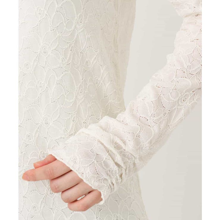 シャーリングデザインレースカットソー/洗える/WEB限定サイズあり | OFUON | 詳細画像21 