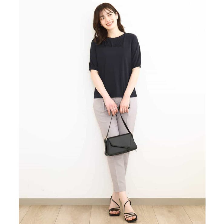 ギャザーデザインカットソー/接触冷感・UVカット/洗える/WEB限定サイズあり | OFUON | 詳細画像15 