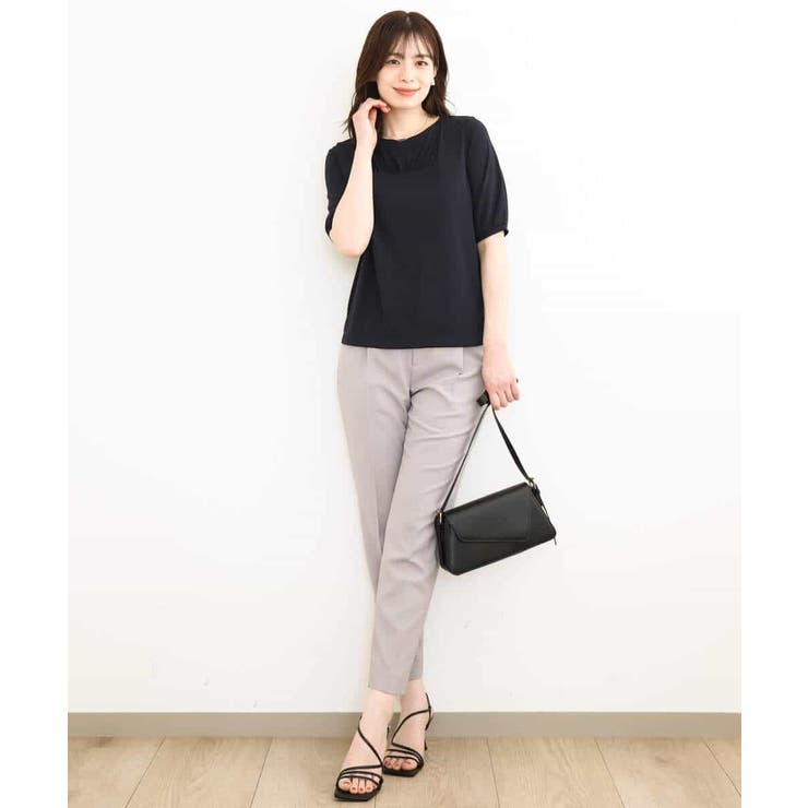 ギャザーデザインカットソー/接触冷感・UVカット/洗える/WEB限定サイズあり | OFUON | 詳細画像16 