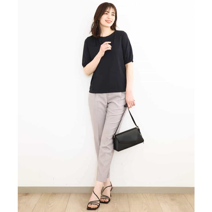 ギャザーデザインカットソー/接触冷感・UVカット/洗える/WEB限定サイズあり | OFUON | 詳細画像17 