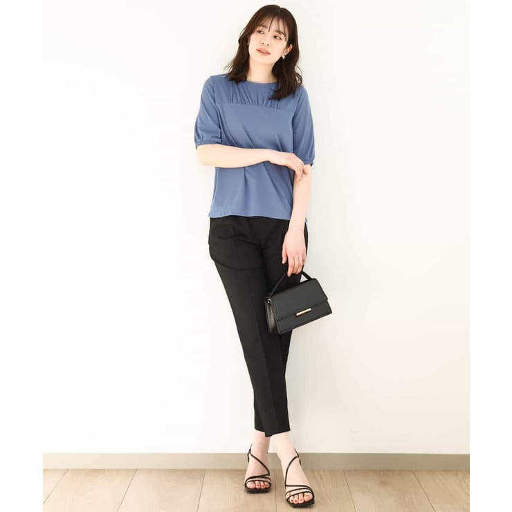 ギャザーデザインカットソー/接触冷感・UVカット/洗える/WEB限定サイズあり | OFUON | 詳細画像21 