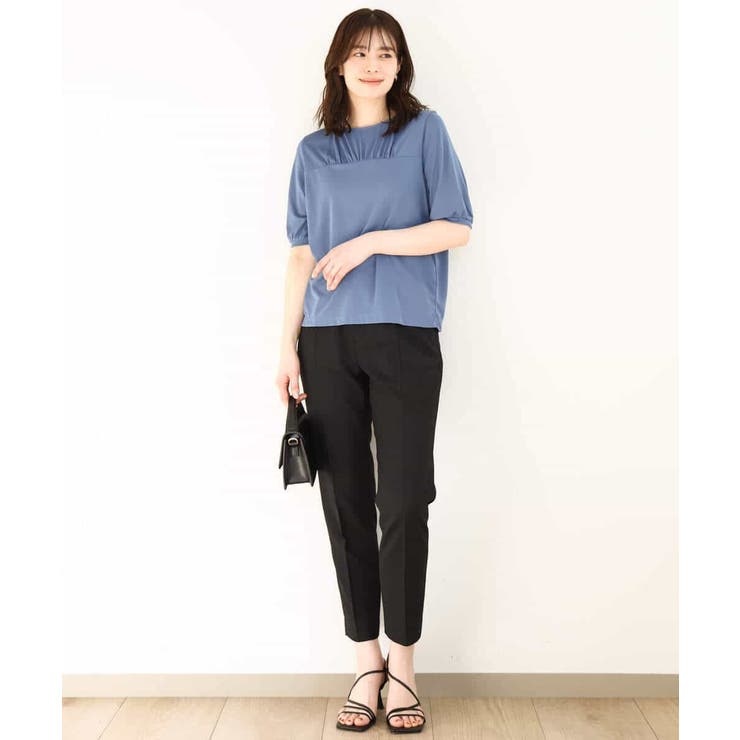 ギャザーデザインカットソー/接触冷感・UVカット/洗える/WEB限定サイズあり | OFUON | 詳細画像22 