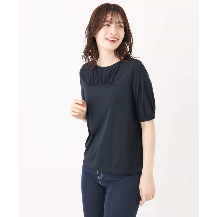 ギャザーデザインカットソー/接触冷感・UVカット/洗える/WEB限定サイズあり | OFUON | 詳細画像31 