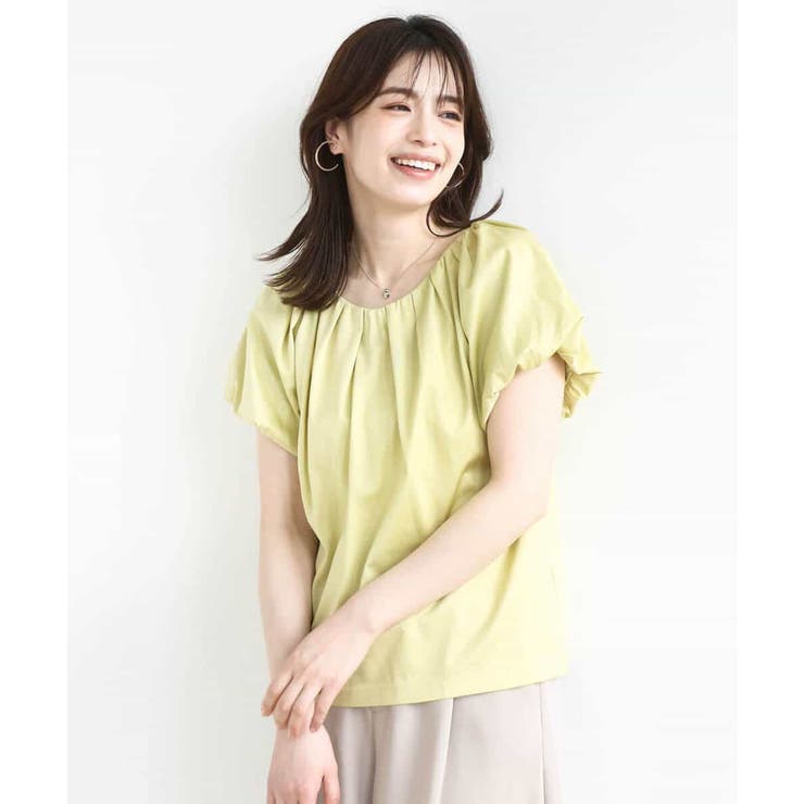 バルーンスリーブカットソー/接触冷感/洗える | OFUON | 詳細画像2 