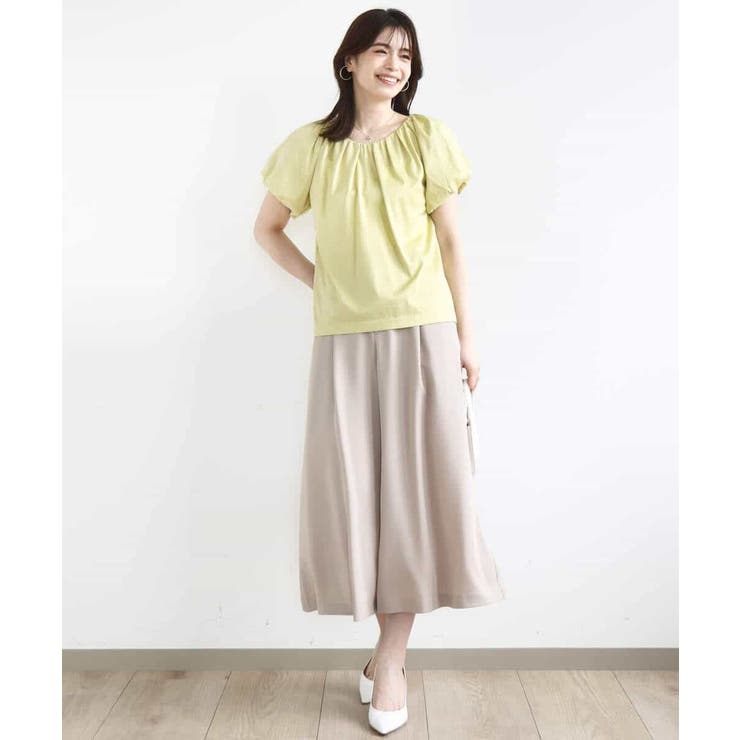 バルーンスリーブカットソー/接触冷感/洗える | OFUON | 詳細画像4 