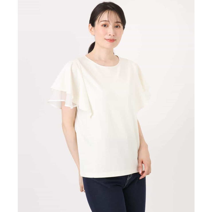 ティアードフリルスリーブカットソー UVカット 接触冷感 | OFUON | 詳細画像21 