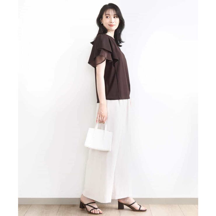 ティアードフリルスリーブカットソー UVカット 接触冷感 | OFUON | 詳細画像3 