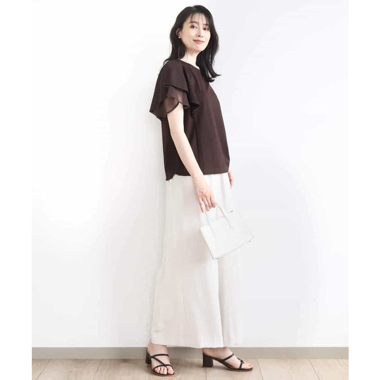 ティアードフリルスリーブカットソー UVカット 接触冷感 | OFUON | 詳細画像4 