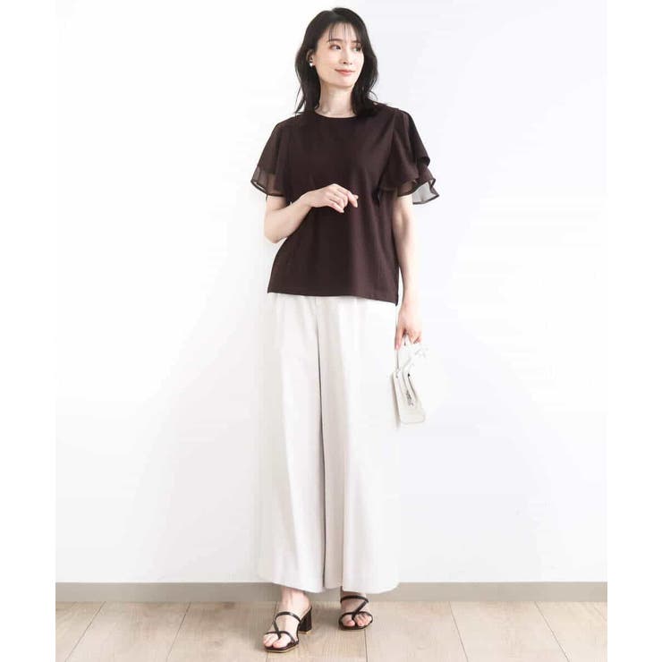 ティアードフリルスリーブカットソー UVカット 接触冷感 | OFUON | 詳細画像5 