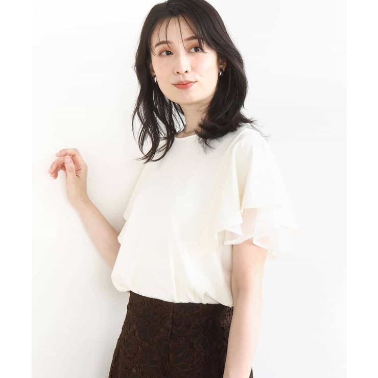 ティアードフリルスリーブカットソー UVカット 接触冷感 | OFUON | 詳細画像6 