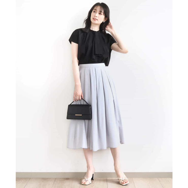 ラッフルタイデザインカットソー/接触冷感/洗える/WEB限定サイズあり | OFUON | 詳細画像12 