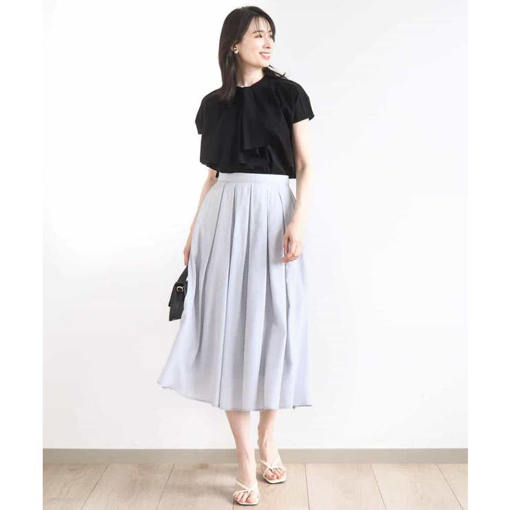 ラッフルタイデザインカットソー/接触冷感/洗える/WEB限定サイズあり | OFUON | 詳細画像13 