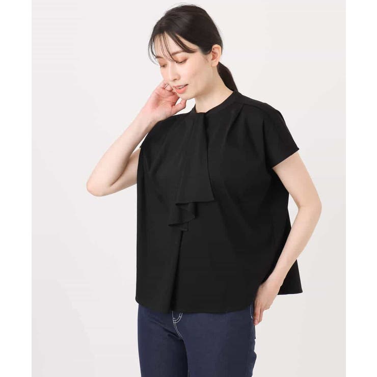 ラッフルタイデザインカットソー/接触冷感/洗える/WEB限定サイズあり | OFUON | 詳細画像14 