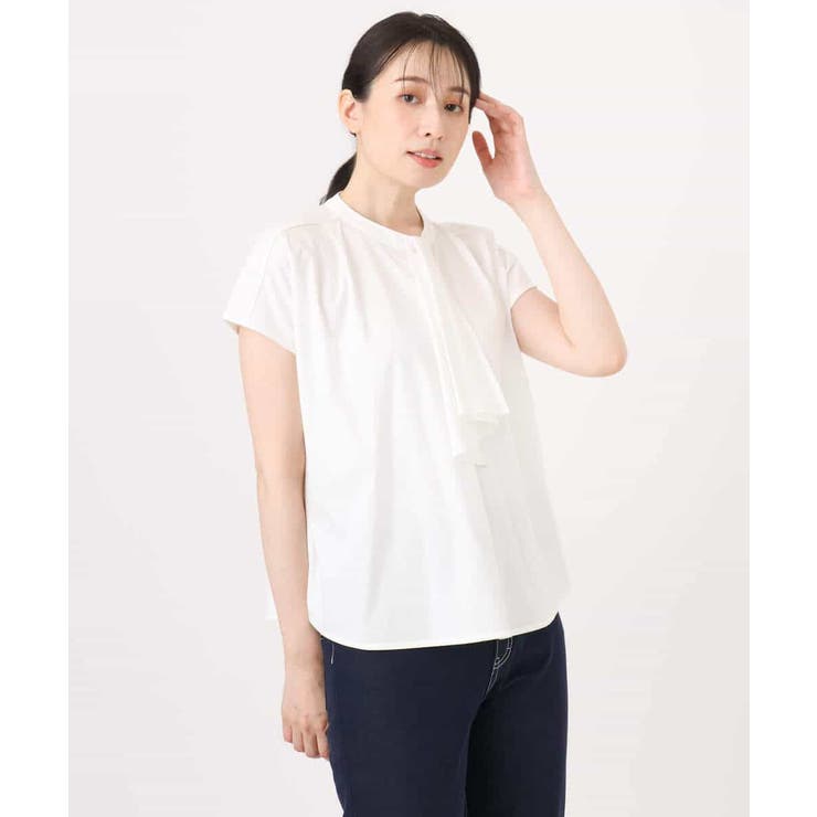 ラッフルタイデザインカットソー/接触冷感/洗える/WEB限定サイズあり | OFUON | 詳細画像24 