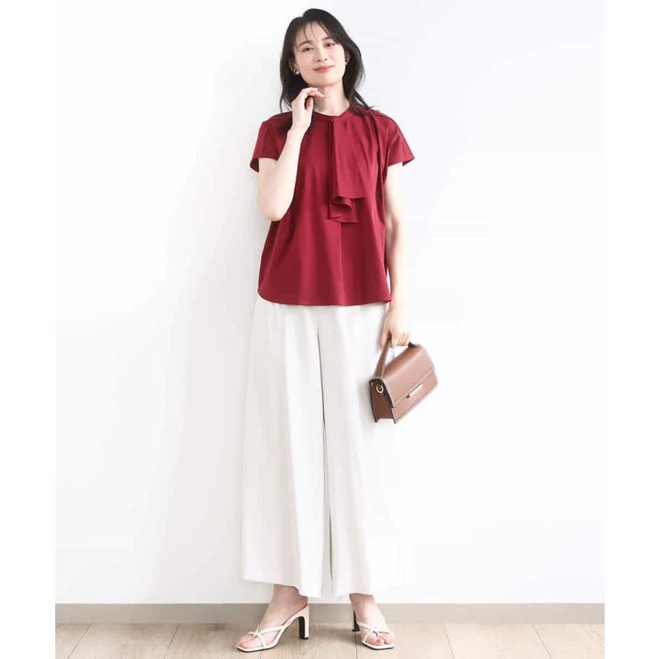 ラッフルタイデザインカットソー/接触冷感/洗える/WEB限定サイズあり | OFUON | 詳細画像7 