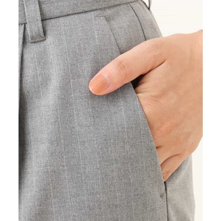 [名品シリーズ]ストレッチテーパードパンツ（ストライプ・無地） | OFUON | 詳細画像22 