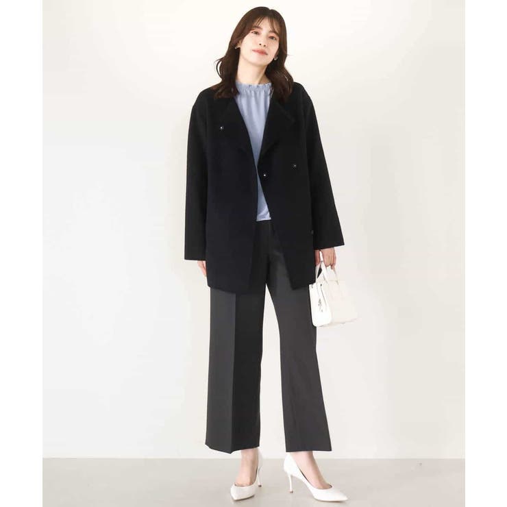 [名品シリーズ]ストレッチワイドパンツ（ストライプ・無地） | OFUON | 詳細画像33 