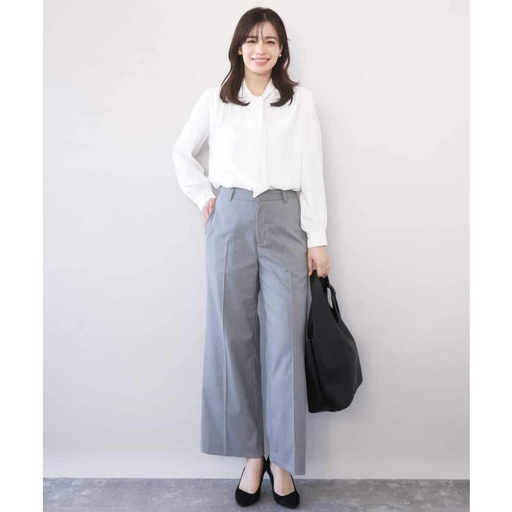 [名品シリーズ]ストレッチワイドパンツ（ストライプ・無地） | OFUON | 詳細画像41 