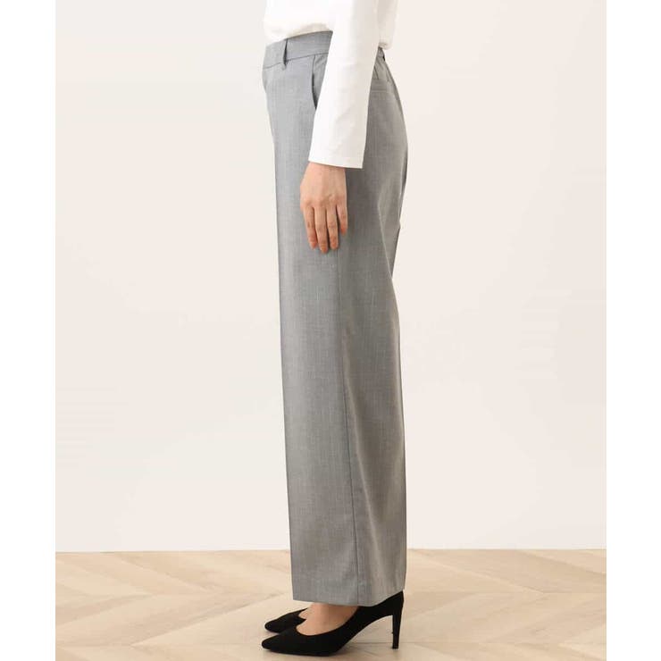 [名品シリーズ]ストレッチワイドパンツ（ストライプ・無地） | OFUON | 詳細画像45 