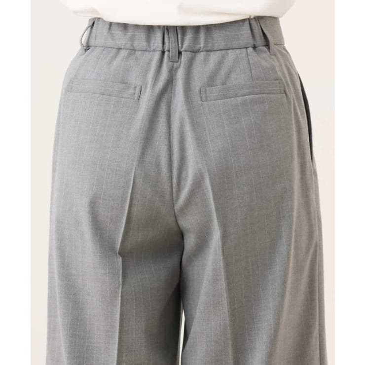 [名品シリーズ]ストレッチワイドパンツ（ストライプ・無地） | OFUON | 詳細画像48 