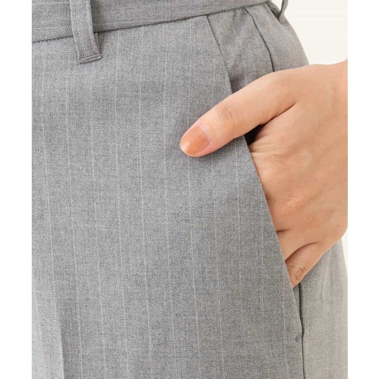 [名品シリーズ]ストレッチワイドパンツ（ストライプ・無地） | OFUON | 詳細画像49 