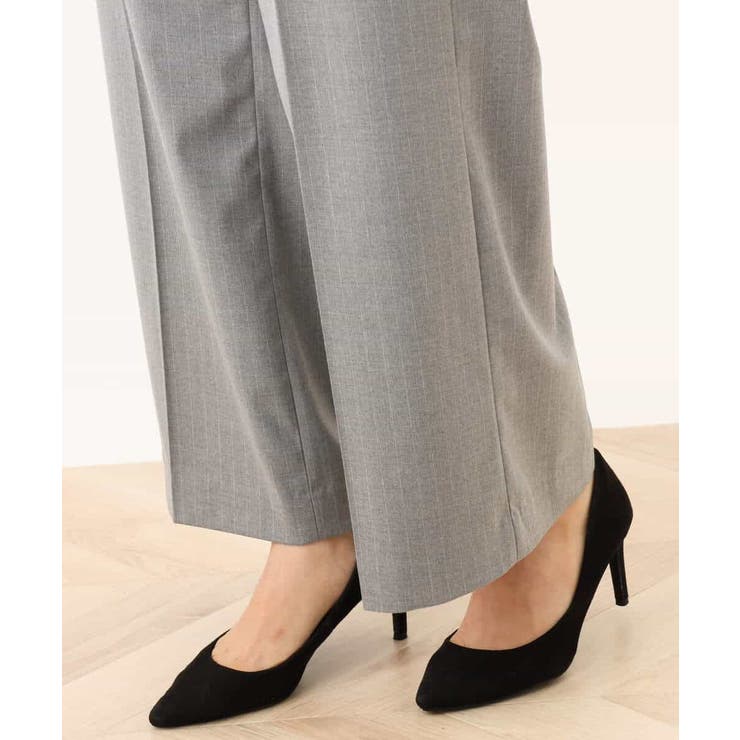 [名品シリーズ]ストレッチワイドパンツ（ストライプ・無地） | OFUON | 詳細画像50 