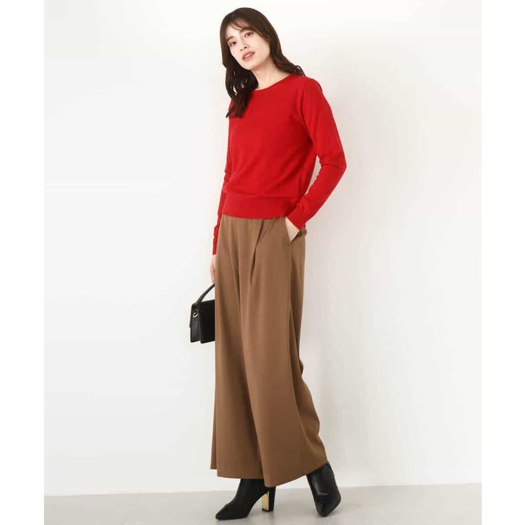 ストレッチワイドストレートパンツ/洗える | OFUON | 詳細画像11 