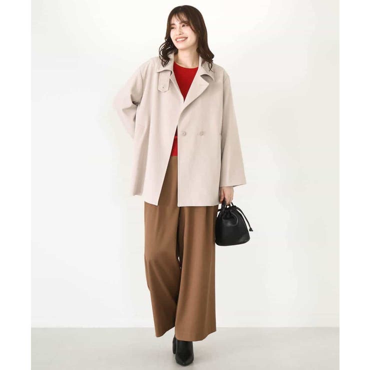 ストレッチワイドストレートパンツ/洗える | OFUON | 詳細画像15 