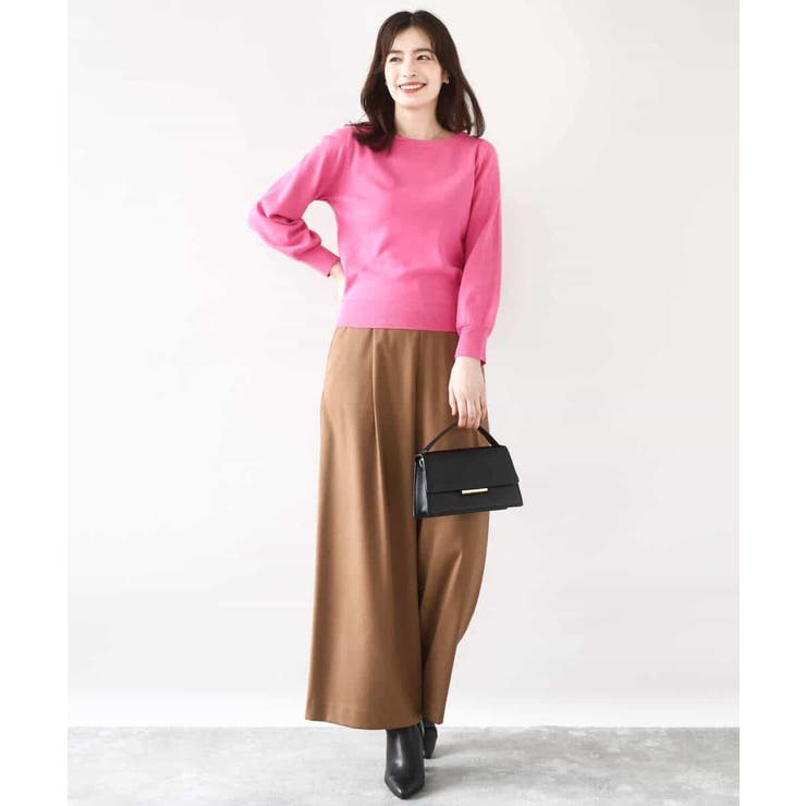 ストレッチワイドストレートパンツ/洗える | OFUON | 詳細画像26 