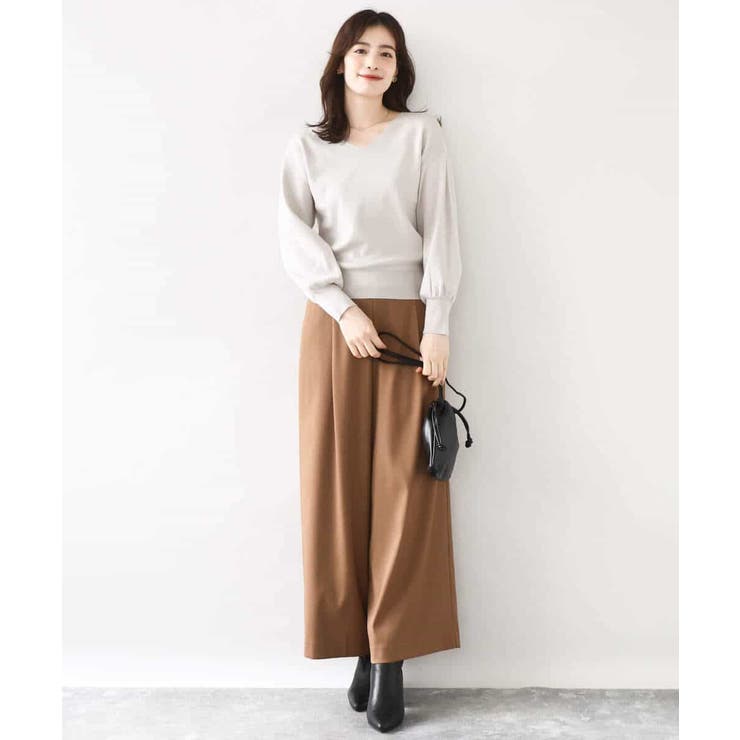 ストレッチワイドストレートパンツ/洗える | OFUON | 詳細画像27 