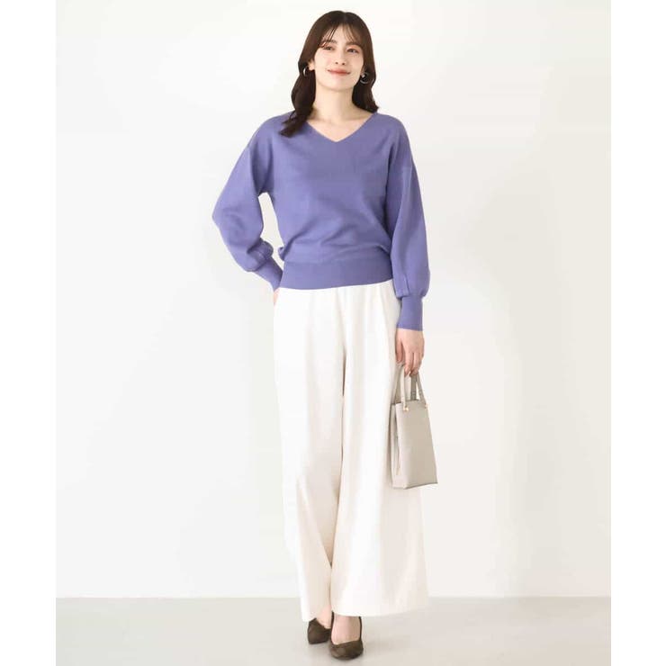 ストレッチワイドストレートパンツ/洗える | OFUON | 詳細画像42 