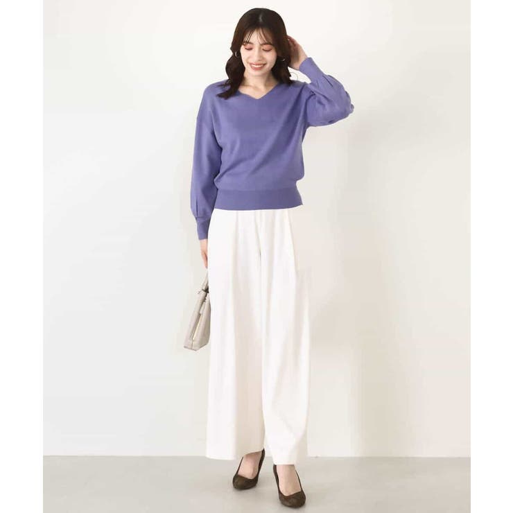 ストレッチワイドストレートパンツ/洗える | OFUON | 詳細画像44 