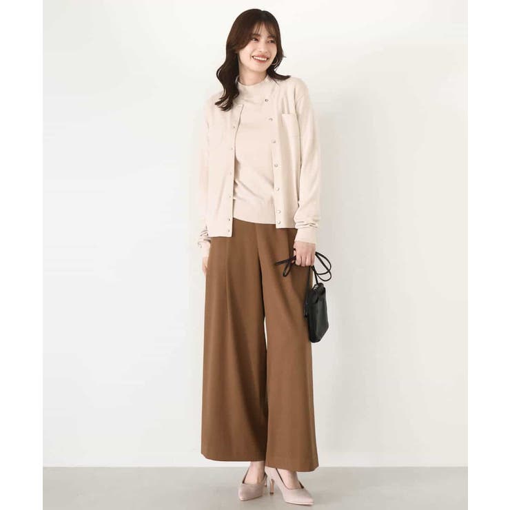 ストレッチワイドストレートパンツ/洗える | OFUON | 詳細画像7 