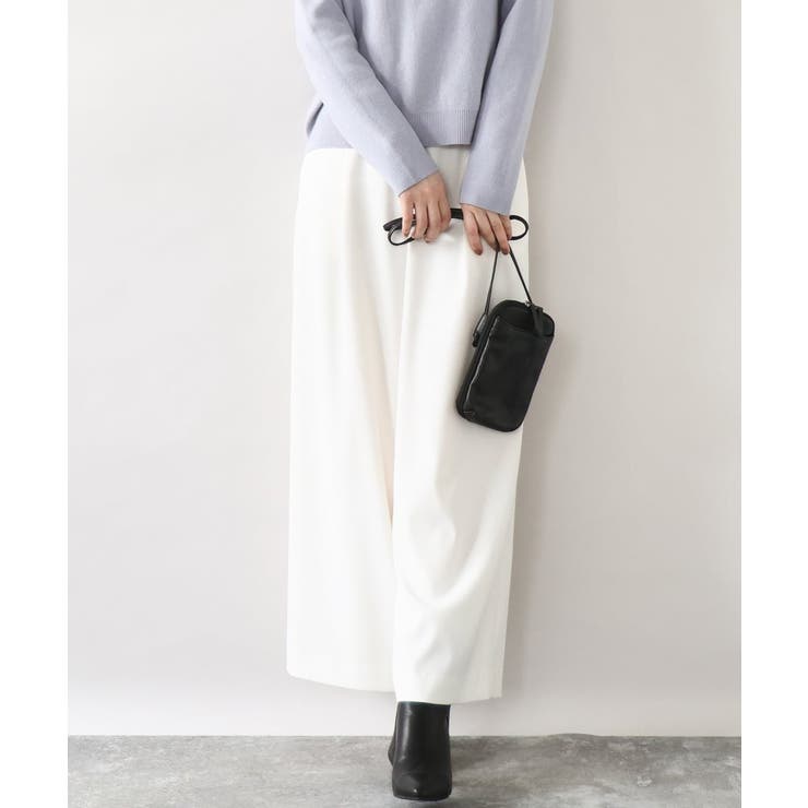 アイボリー | ストレッチワイドストレートパンツ/洗える | OFUON