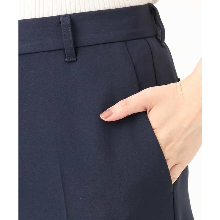 [名品シリーズ]ストレッチワイドパンツ（無地・チェック）/洗濯機で洗える | OFUON | 詳細画像9 