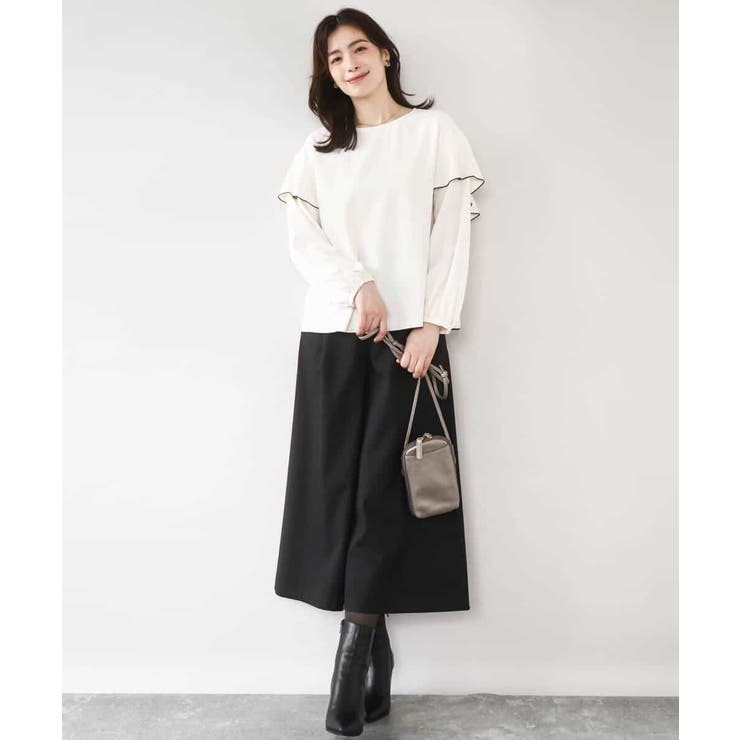 TRソフトストレッチ裏起毛ガウチョパンツ/洗える | OFUON | 詳細画像24 