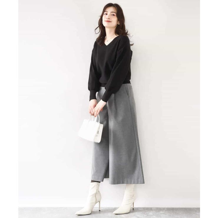 TRソフトストレッチ裏起毛ガウチョパンツ/洗える | OFUON | 詳細画像9 